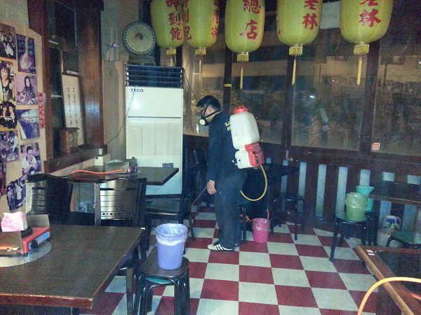 針對外場死角噴灑(殘效處理)
